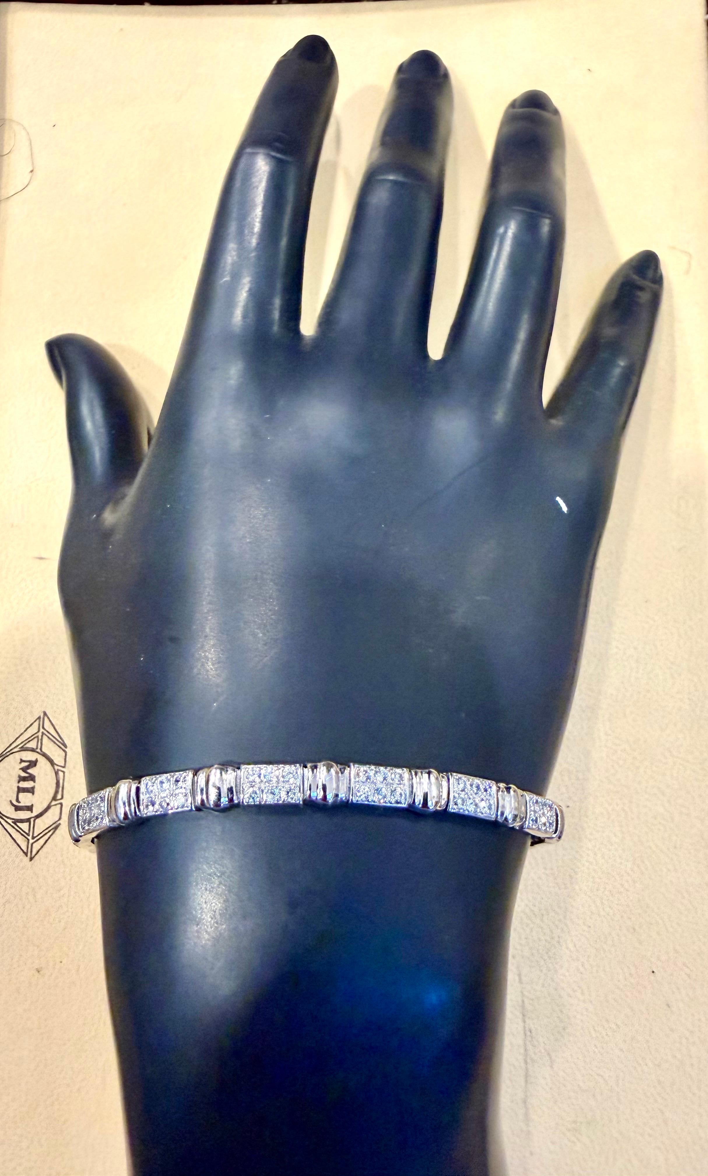 84 Diamantes Redondos 3-4 Cada Pulsera de Tenis en Oro de 14 Kilates  7 