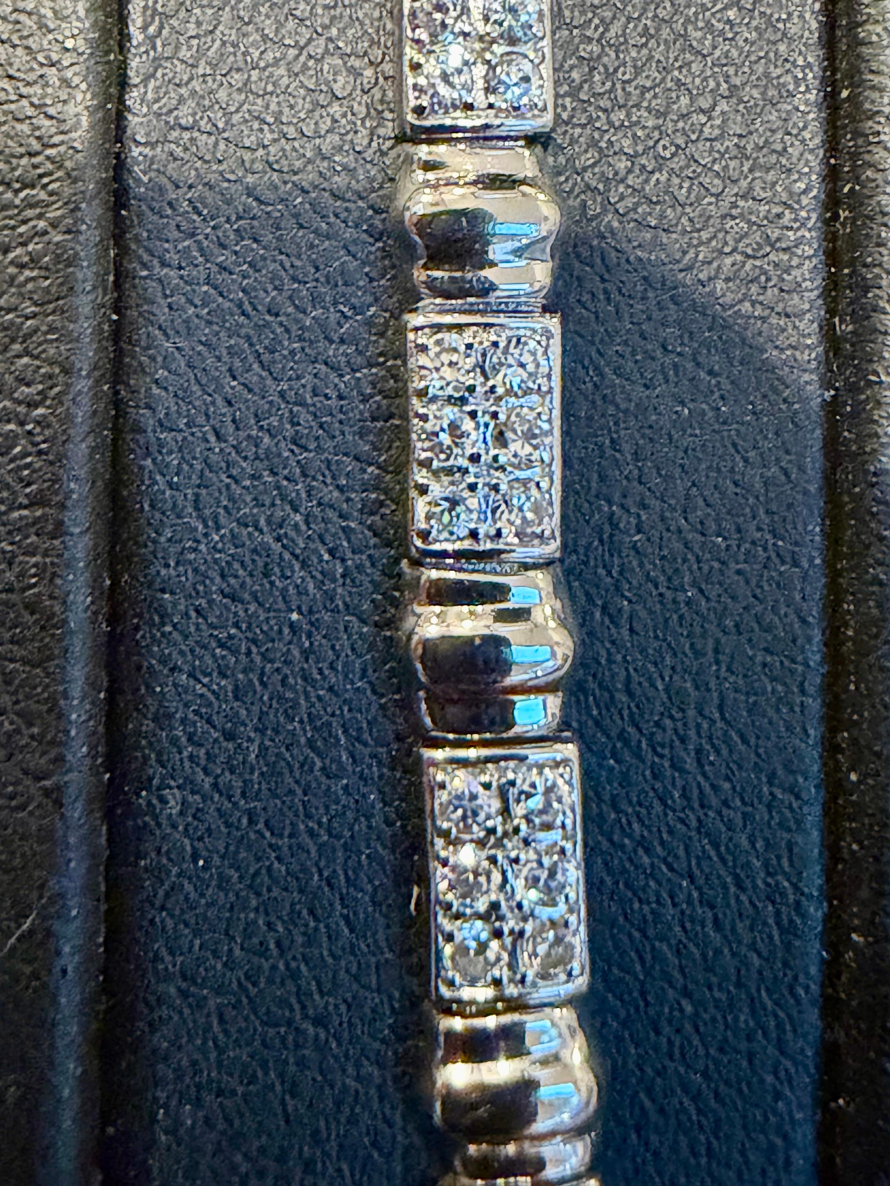 84 Diamantes Redondos 3-4 Cada Pulsera de Tenis en Oro de 14 Kilates  7 