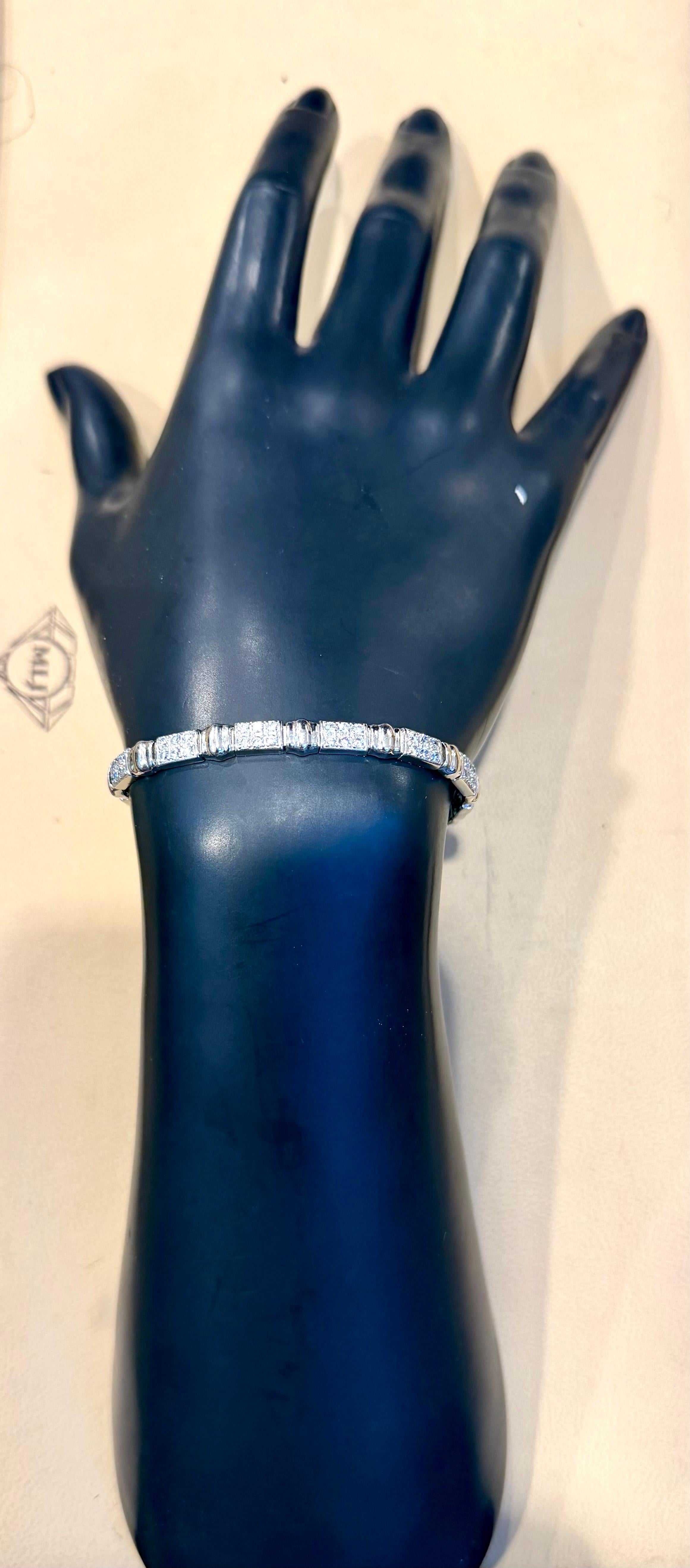 84 Diamantes Redondos 3-4 Cada Pulsera de Tenis en Oro de 14 Kilates  7 