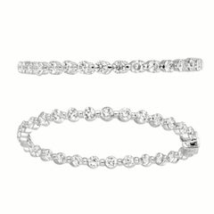 8,40 Karat natürliche Diamant-Creolen, G SI 14 Karat Weißgold, je 15 Punkte