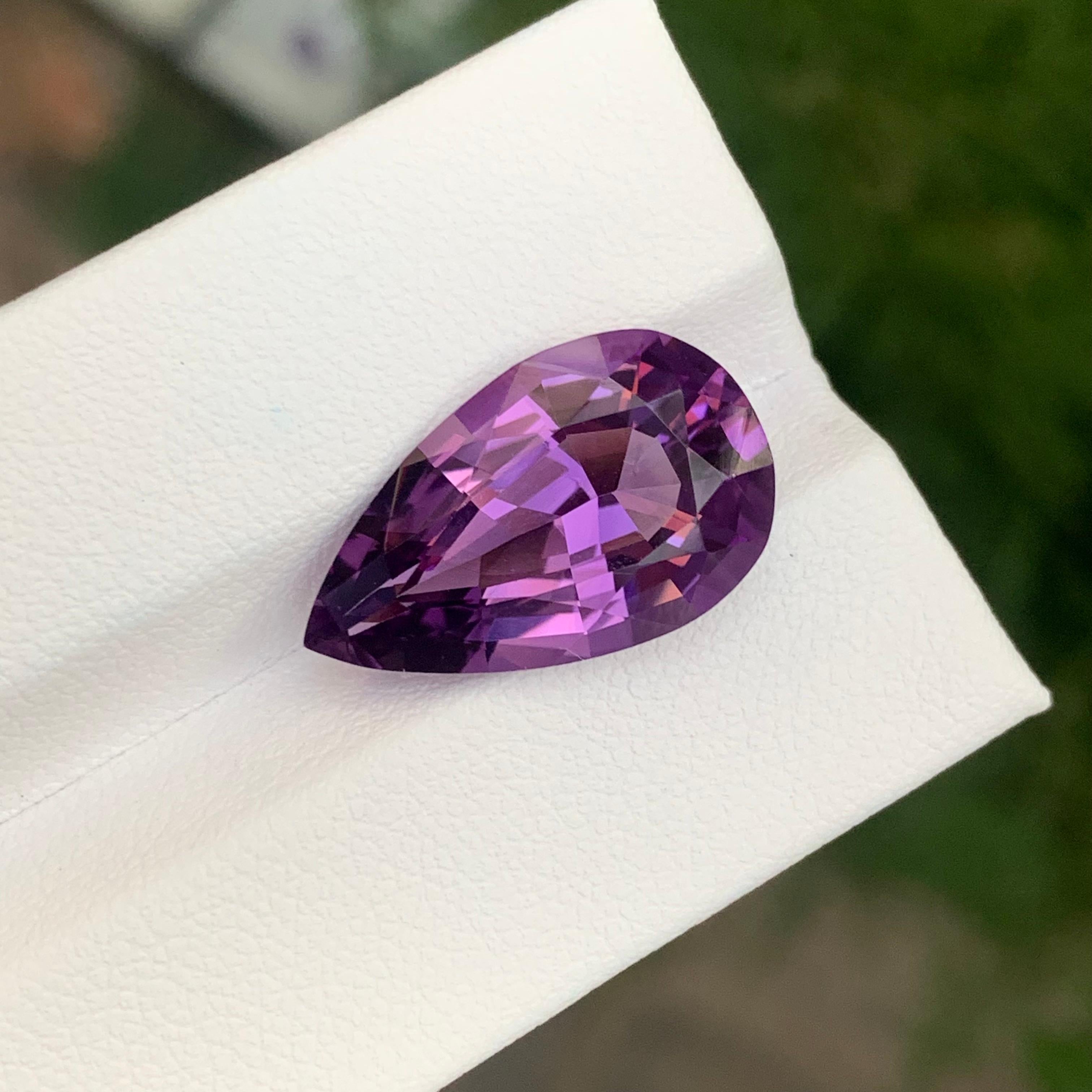 8.40 Carat Natural Loose Amethyst Pear Shape Gemstone For Sale 1