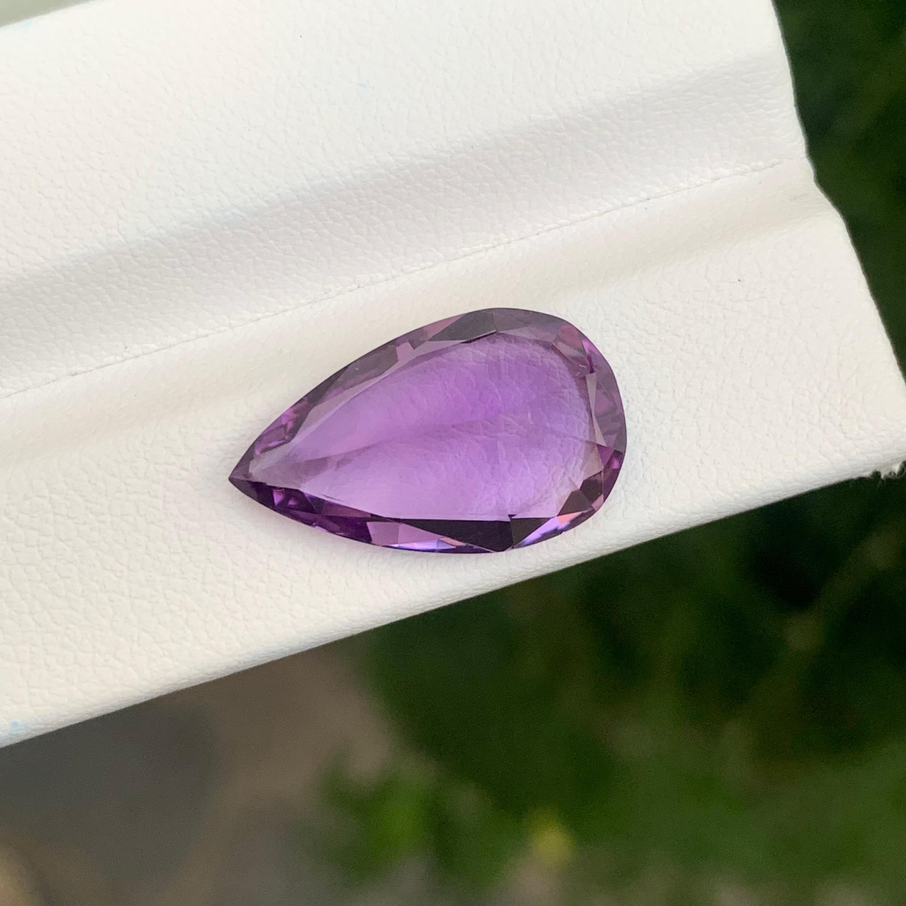 8.40 Carat Natural Loose Amethyst Pear Shape Gemstone For Sale 2