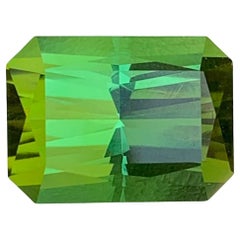 Gema suelta de 8,40 quilates de turmalina verde natural tallada en tijera