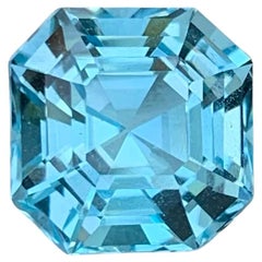 8,40 Karat Natürlicher Loser Luxus Schweizer Blautopas Asscher-Schliff Afrika Edelstein