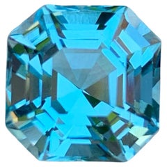 8,40 Carati Nature sciolti di lusso Topazio Blu Svizzero Taglio Asscher Gemma Africana