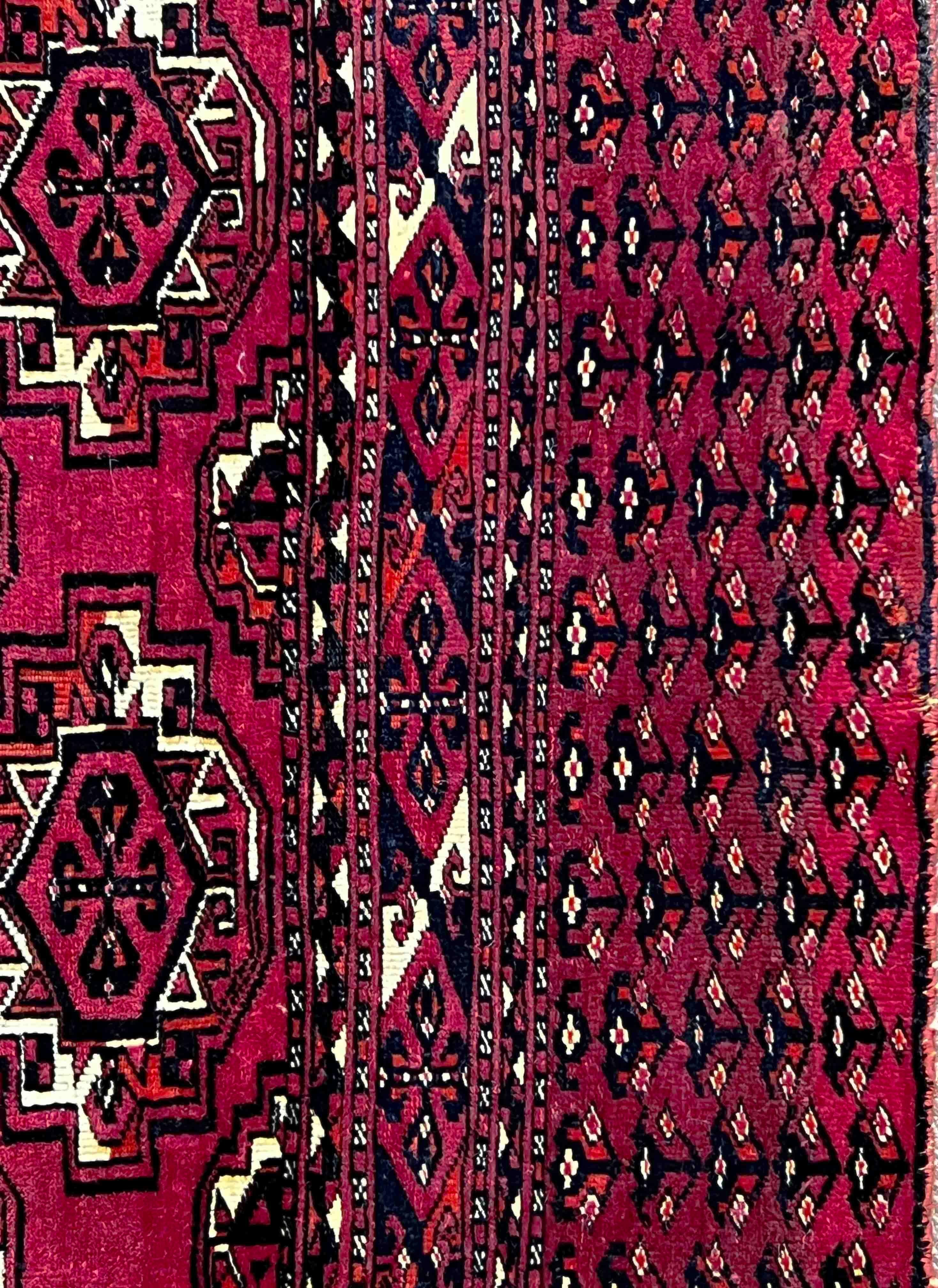 841 - Antike Bukhara 'Saryk' turkmenische Pferdedecke „ „Chuval““ im Angebot 6