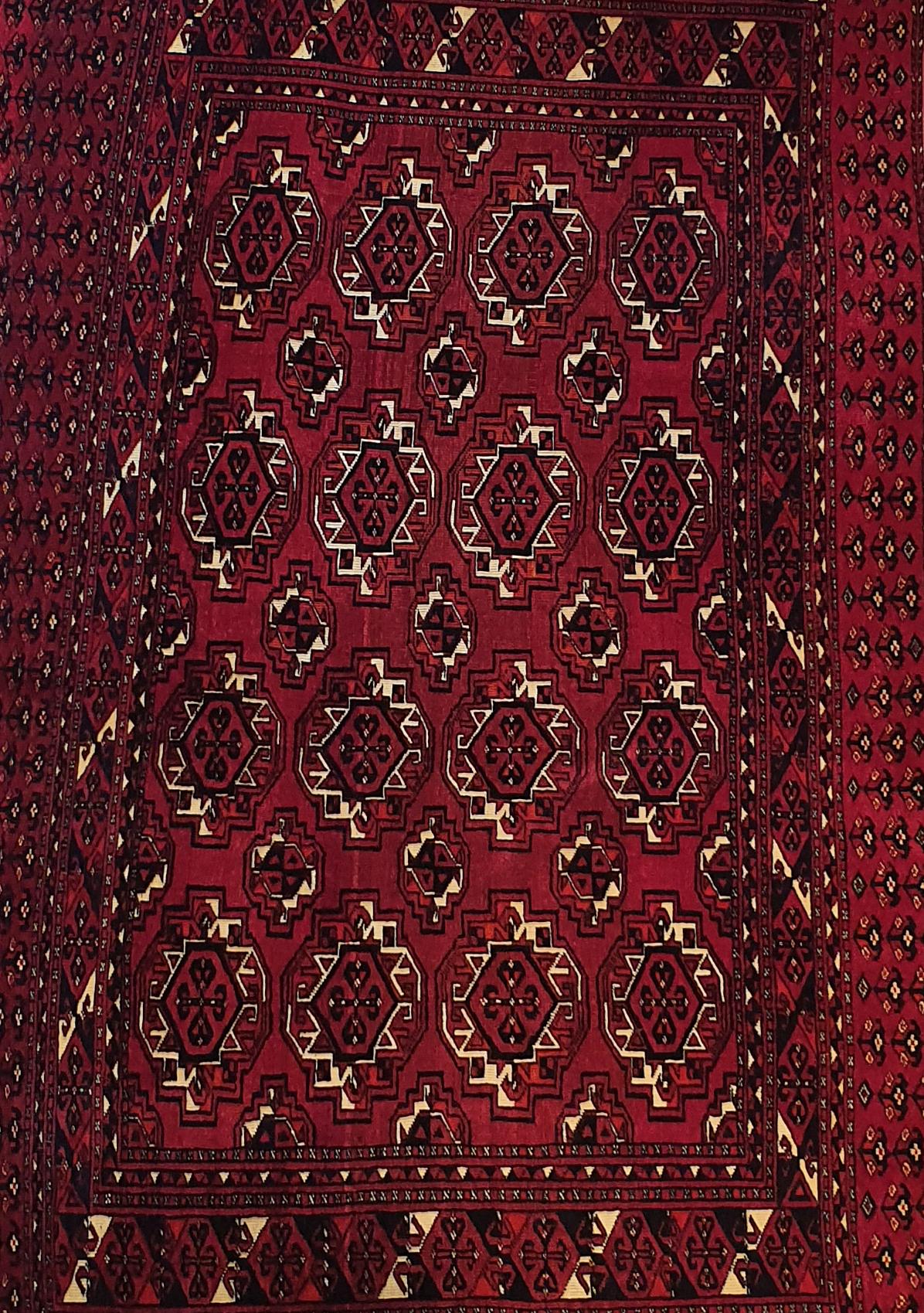 Wool 841 - Antique Bukhara 'Saryk' Turkmen Horse Cover 