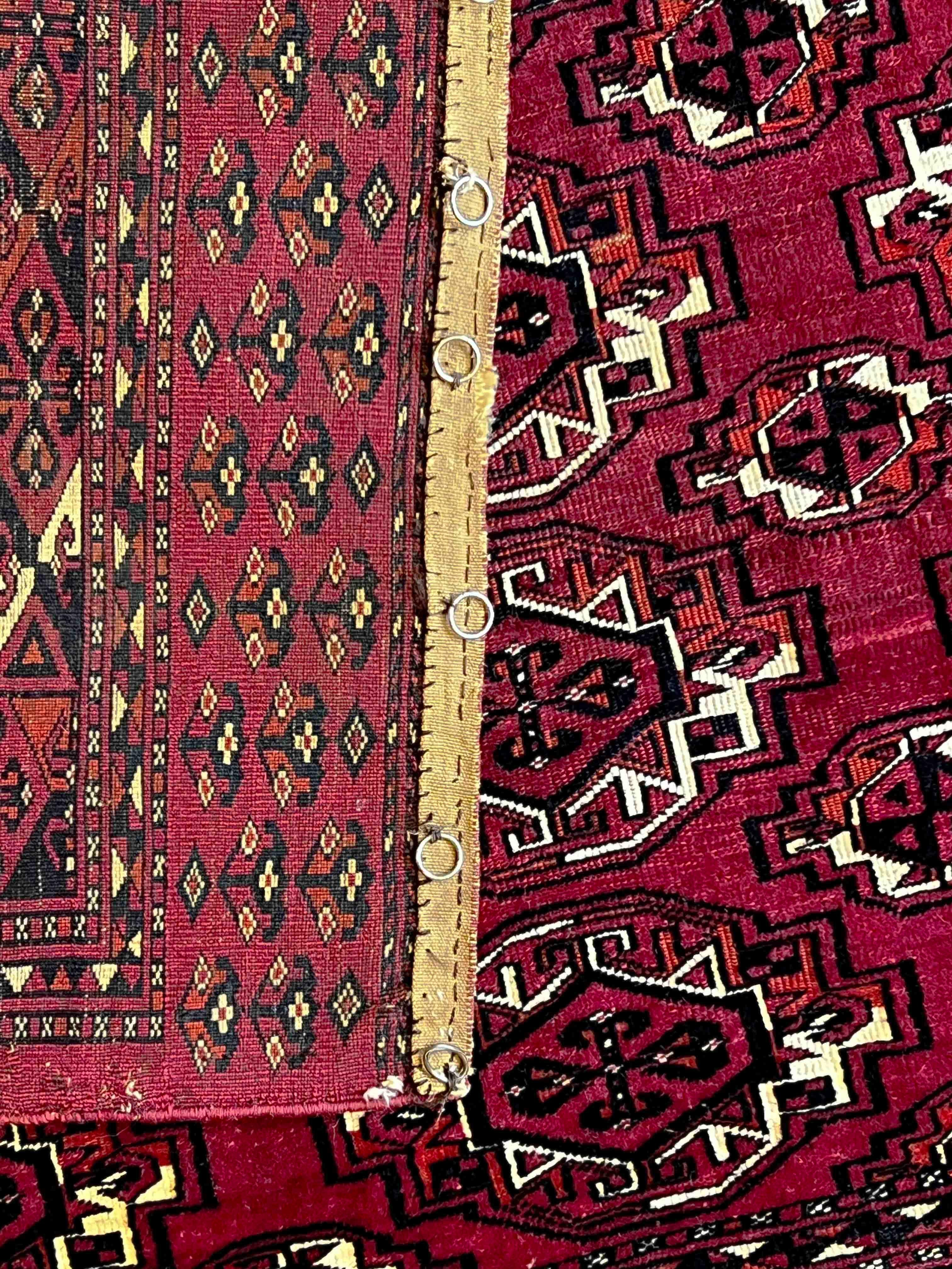 841 - Antike Bukhara 'Saryk' turkmenische Pferdedecke „ „Chuval““ (Wolle) im Angebot