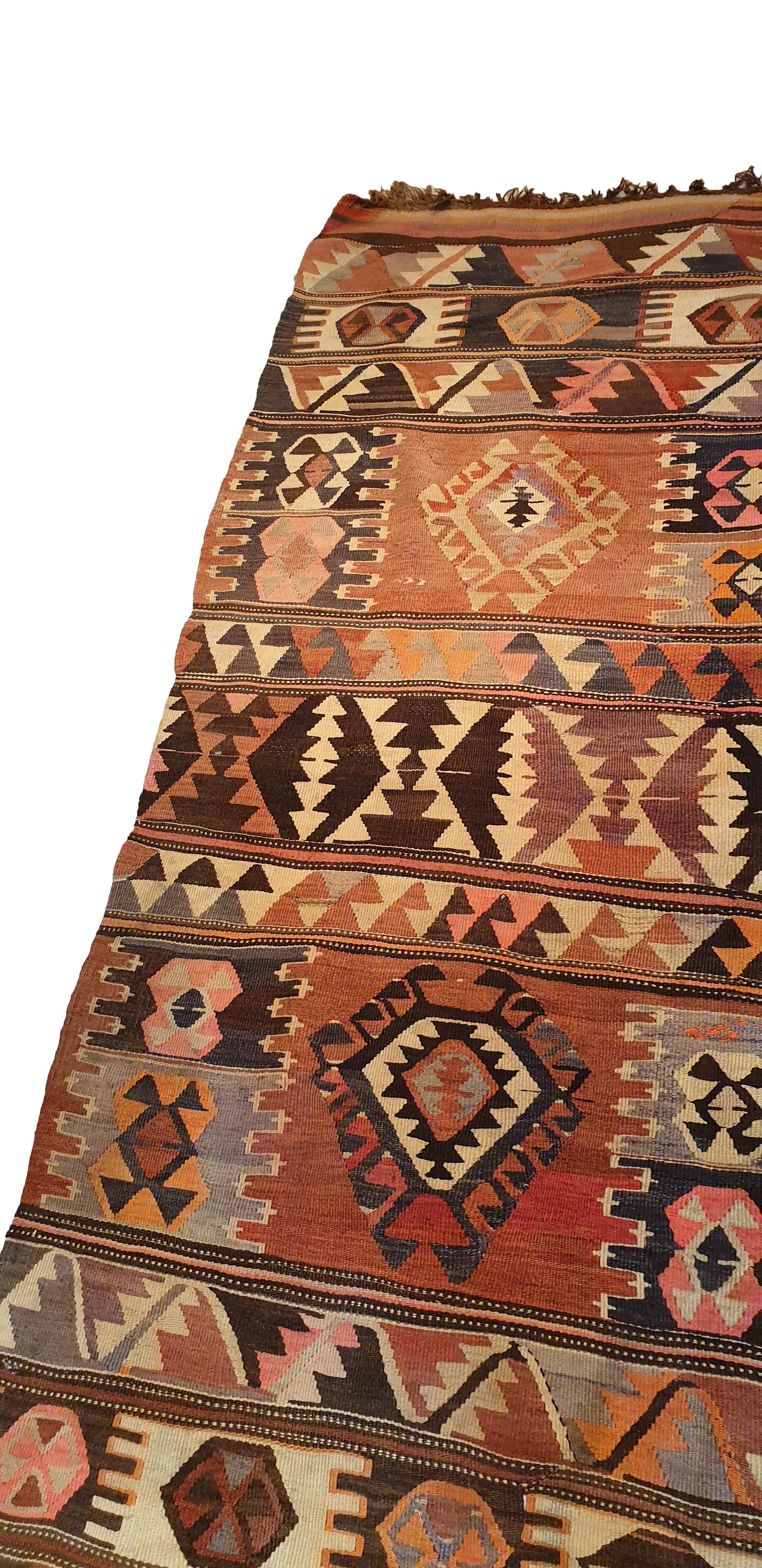 Mid-20th Century 842 - Beautiful Kilim with Tribal Design 'Shahsavan' For Sale
