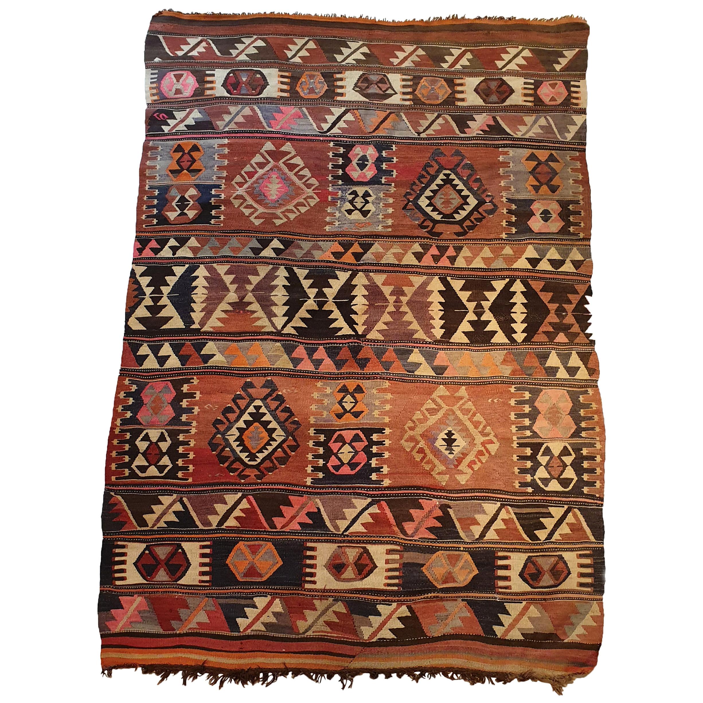 842 - Beautiful Kilim with Tribal Design 'Shahsavan' For Sale