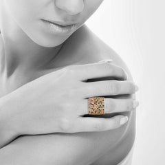 8.42 Carat Multi Sapphire Cigar Diamond 18 Karat Gold Cocktail Ring