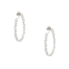 8.42 Carat Multi-Shape Diamond Inside Out Hoop Earrings 18 Karat in Stock