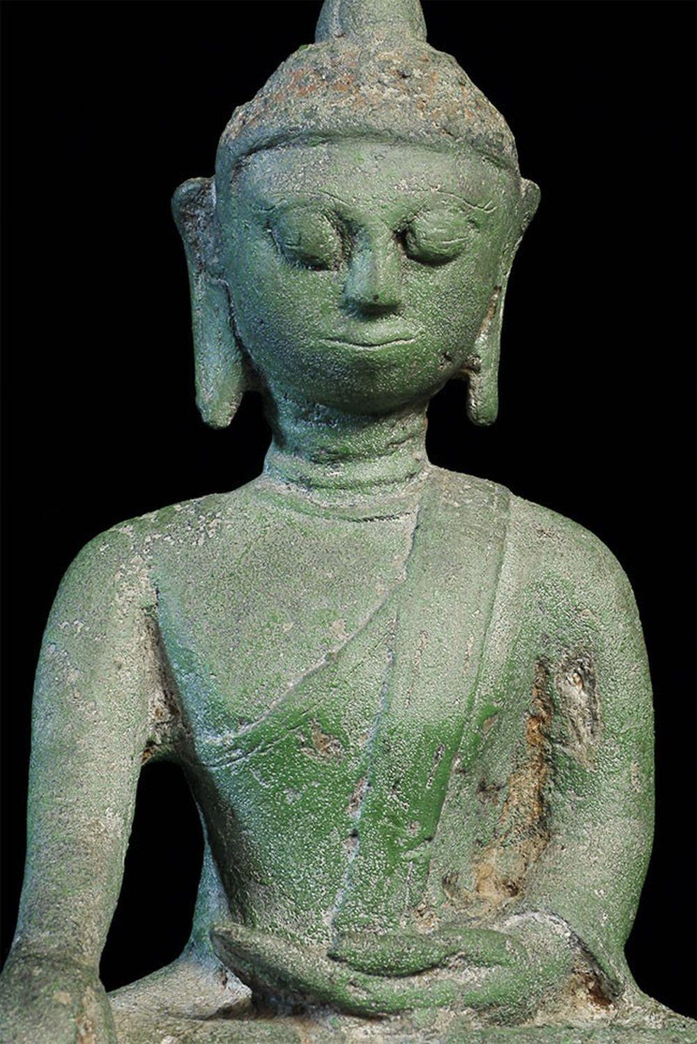  11. Jh. Bronze Buddha- Pyu/Pagan Burma Seltene, mächtige Antike- TL Test! - 8439 im Angebot 9