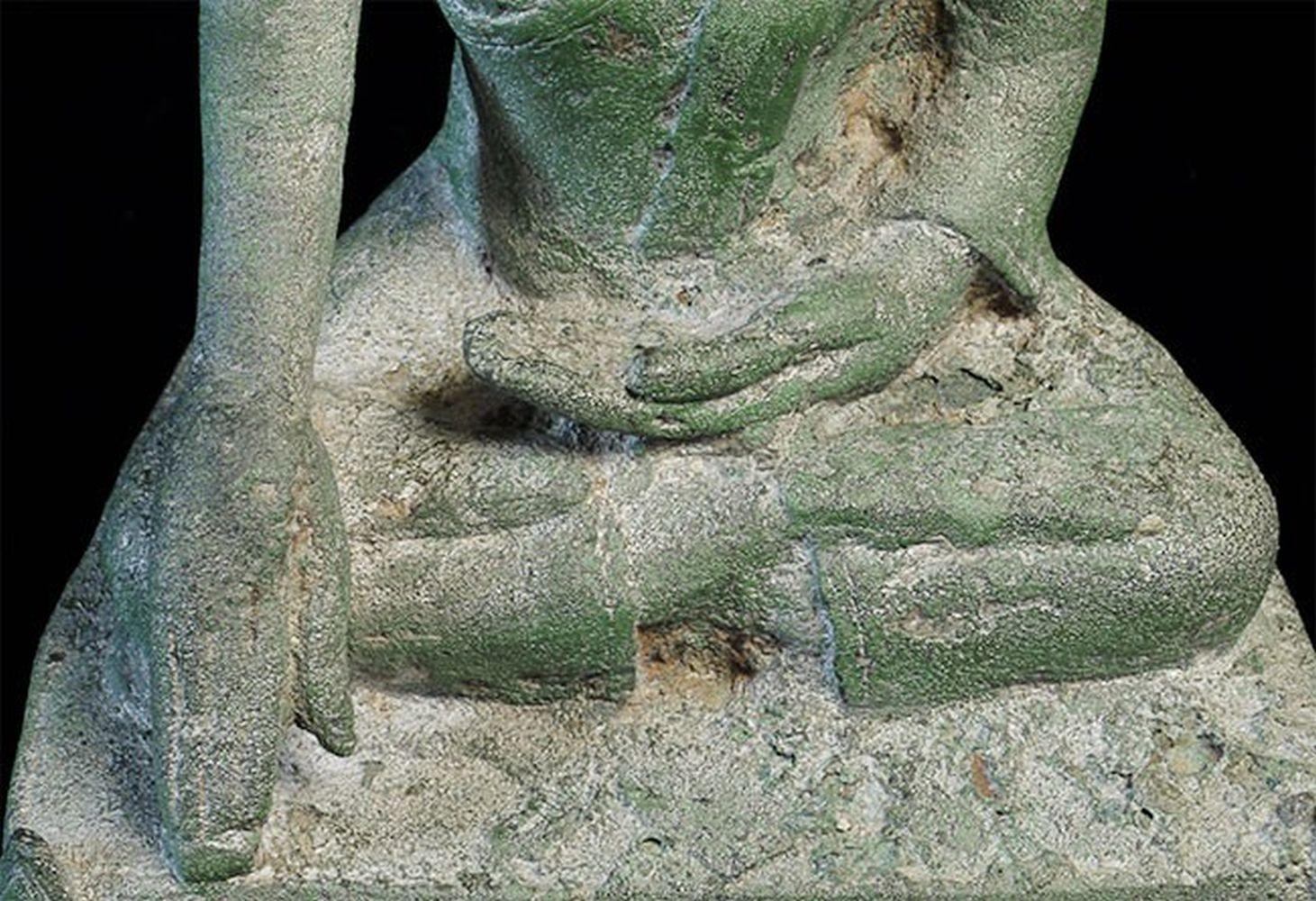  11. Jh. Bronze Buddha- Pyu/Pagan Burma Seltene, mächtige Antike- TL Test! - 8439 im Angebot 3