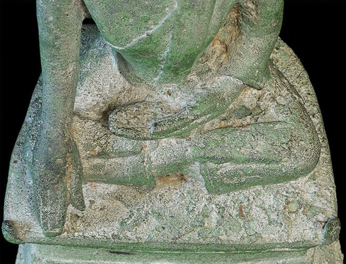  11. Jh. Bronze Buddha- Pyu/Pagan Burma Seltene, mächtige Antike- TL Test! - 8439 im Angebot 5