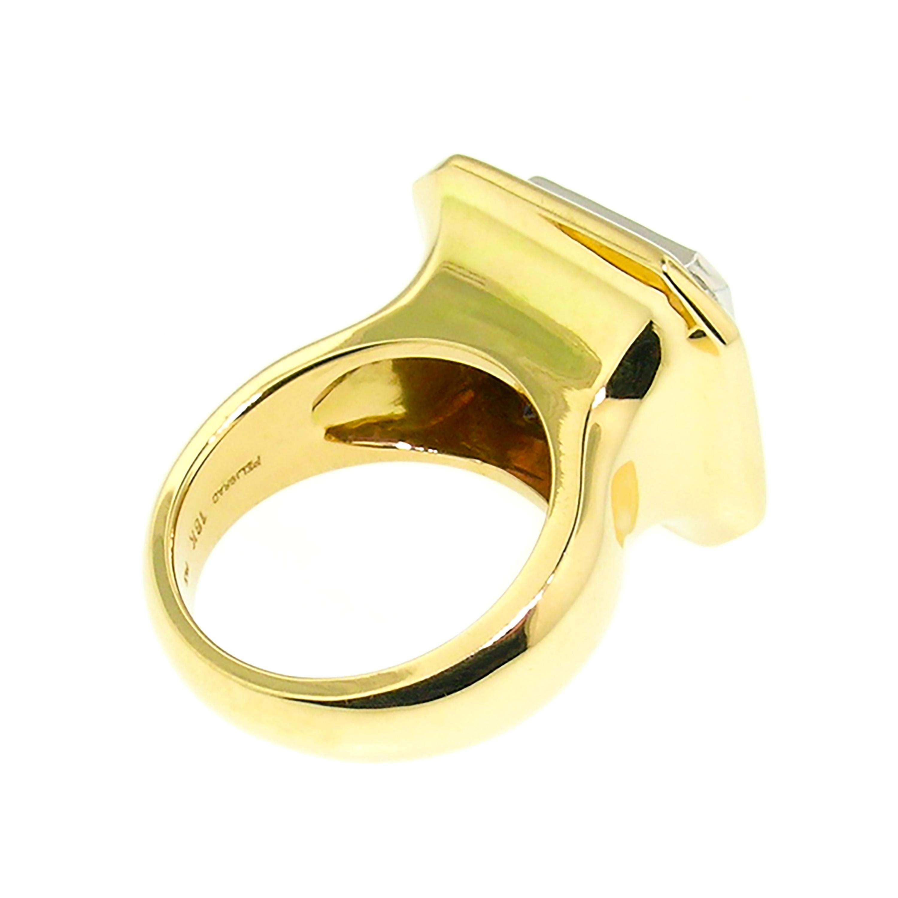 Ring aus Platin mit 8,43 Karat Oregon-Sonnenstein, Diamant, 18kt und Platin von Cynthia Scott Jewelry im Angebot 1