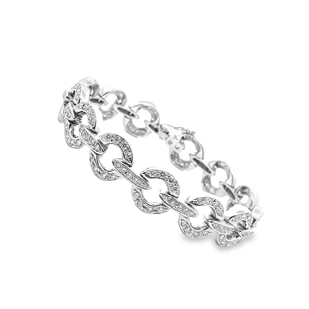 Aesthetic Movement 8.44CT Neck & Bracelet Diamond Set in 18K White Gold For Sale
