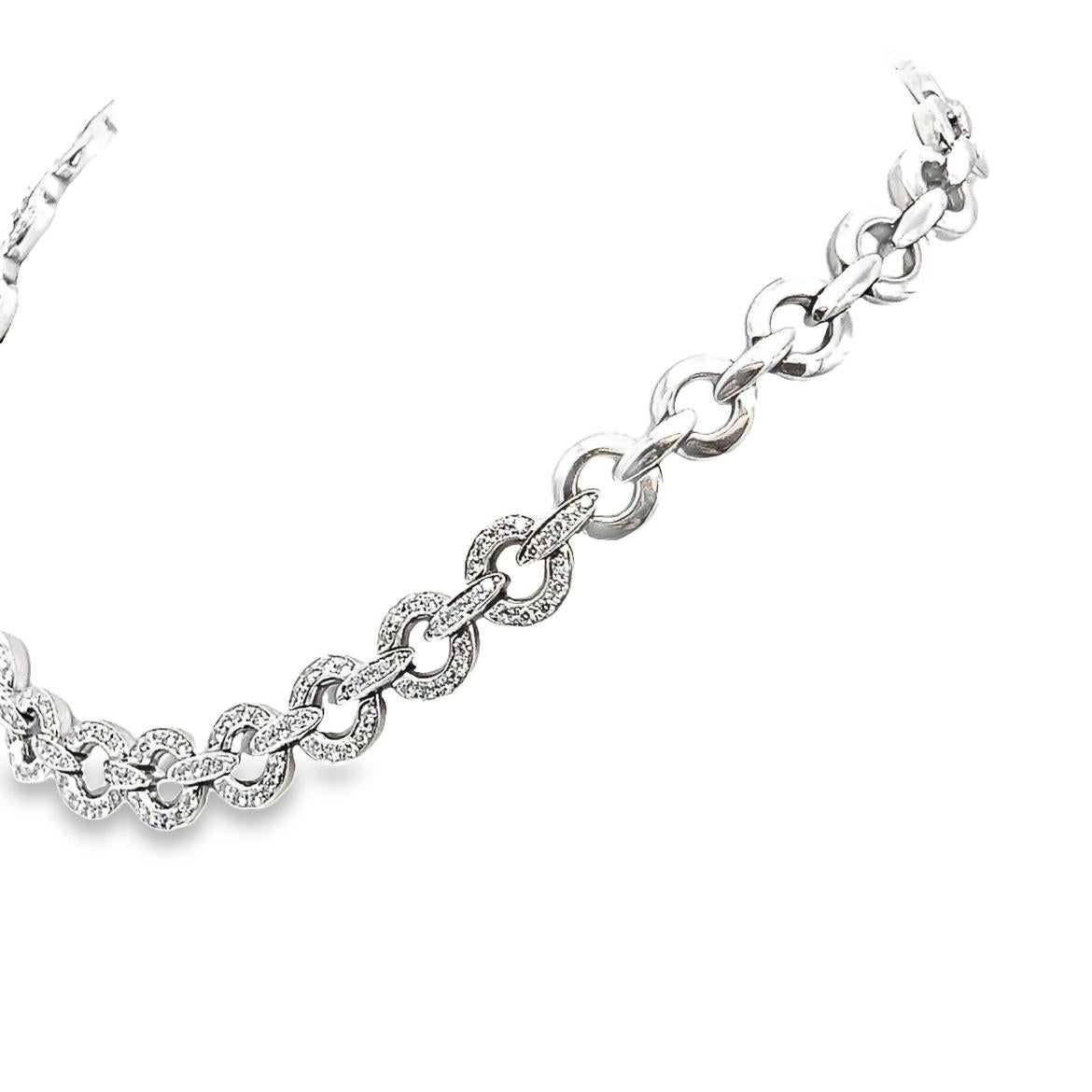 8.44CT Neck & Bracelet Diamond Set in 18K White Gold In New Condition For Sale In New York, NY