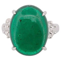 8.45 Carat Emerald Cocktail Ring in PT900