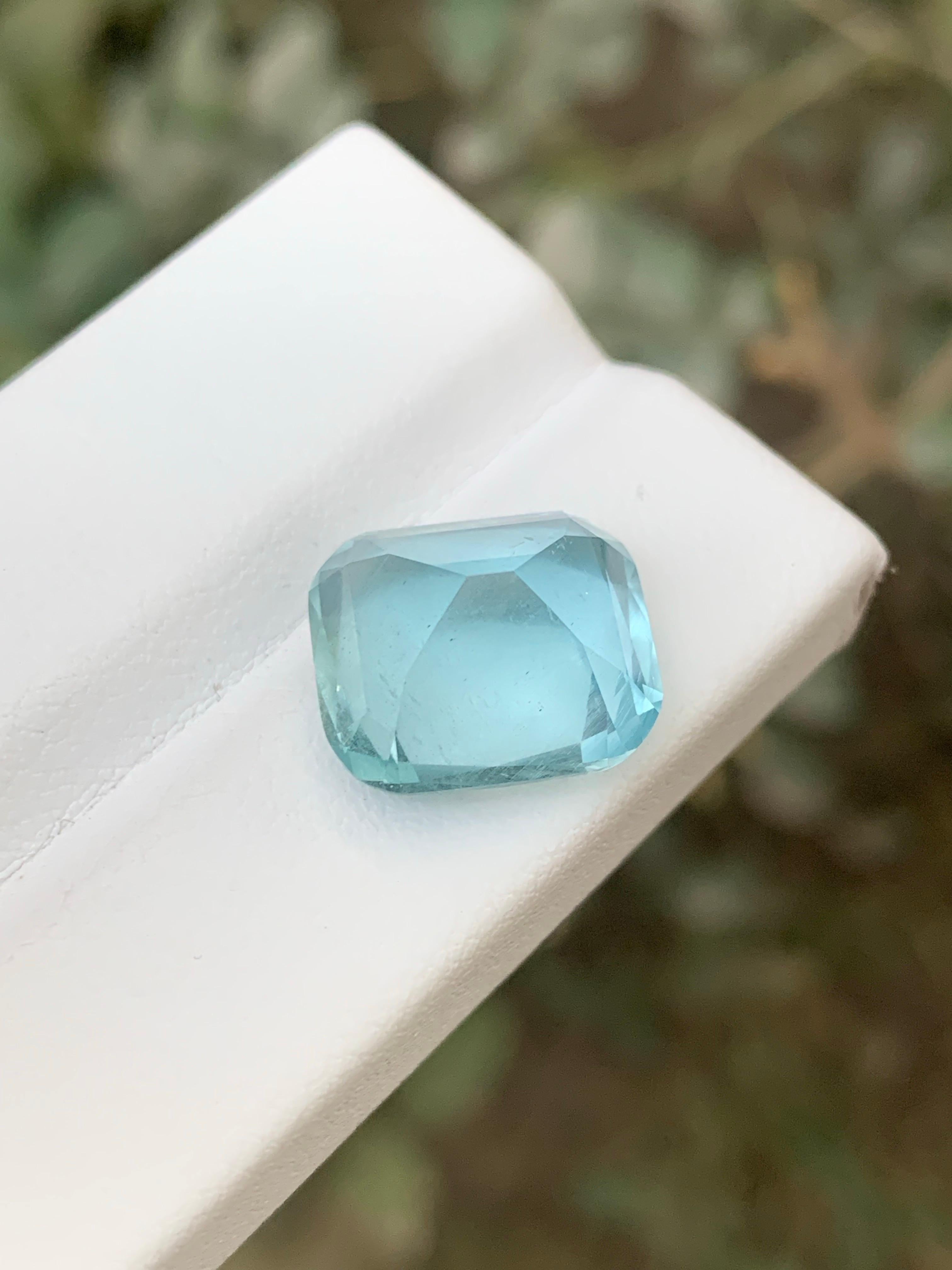 da uomo o donna 8,45 carati di acquamarina naturale sfusa con taglio a cuscino dalla Nigeria in vendita