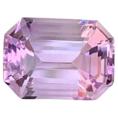 8.45 Carat Natural Loose Purple Amethyst Stone Emerald Cut Brazilian Gemstone