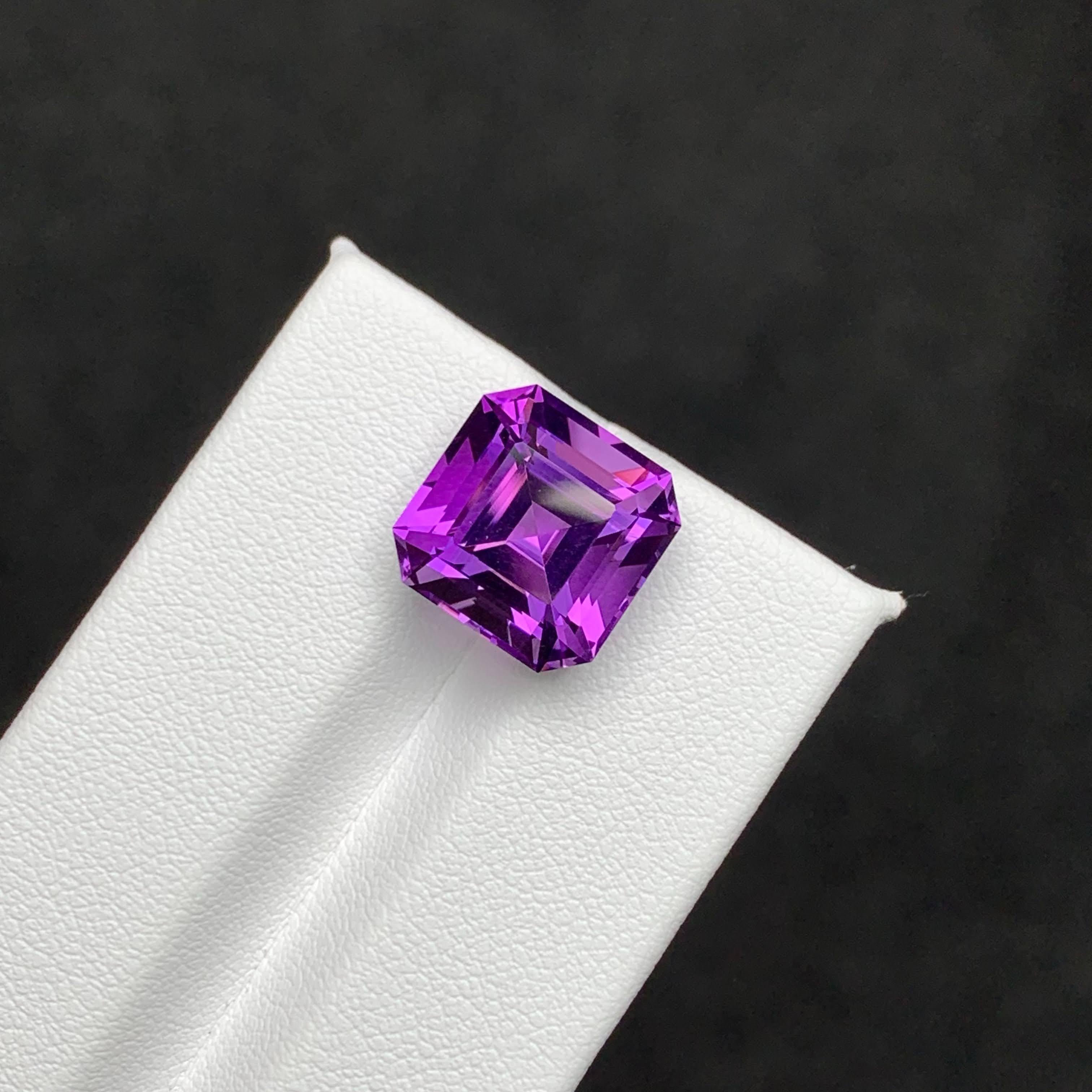 8,45 quilates de amatista púrpura real natural suelta corte Asscher Gema brasileña en Nuevo estado para la venta en Bangkok, TH