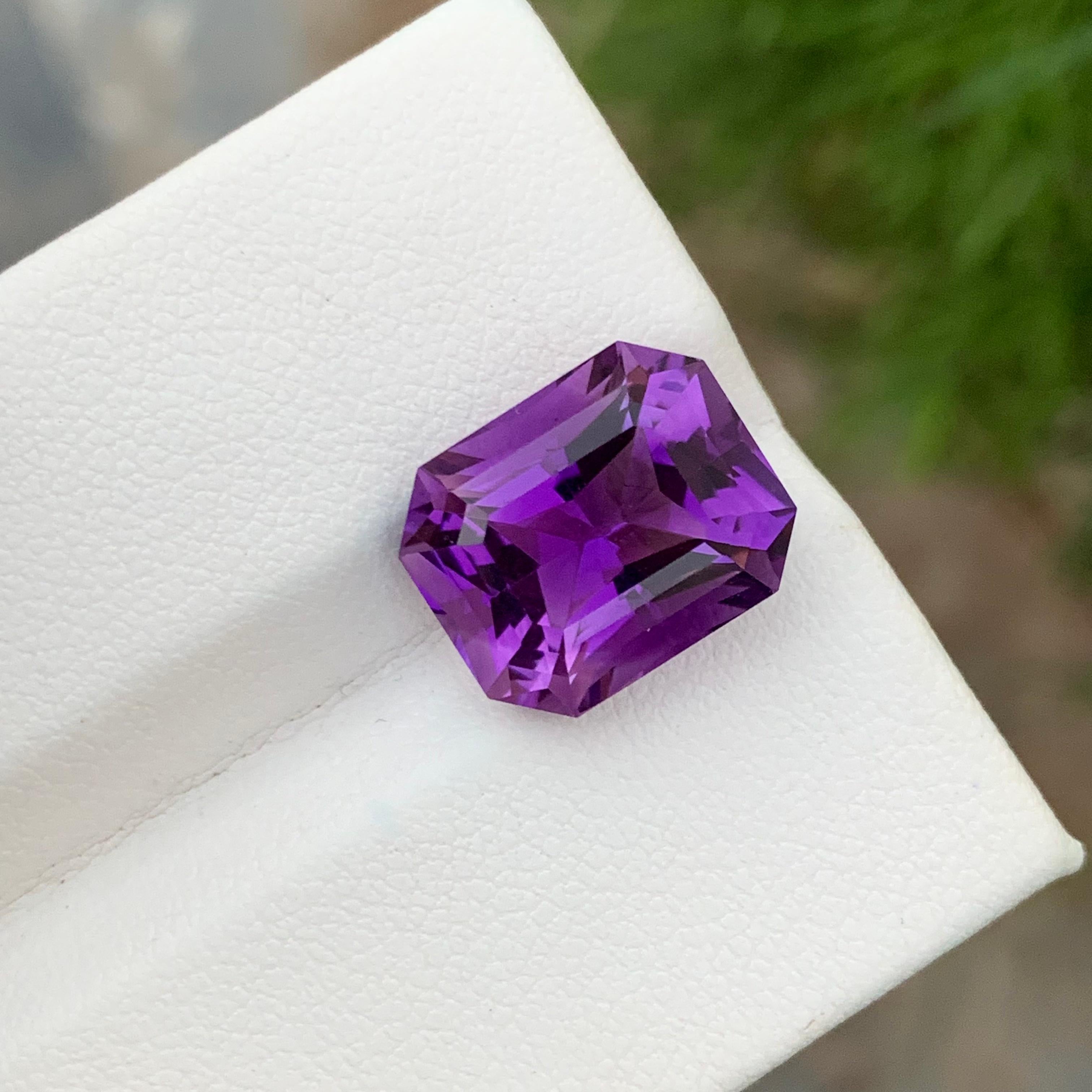 8.45 Carats Natural Loose Purple Amethyst Gemstone For Jewelry Making  4