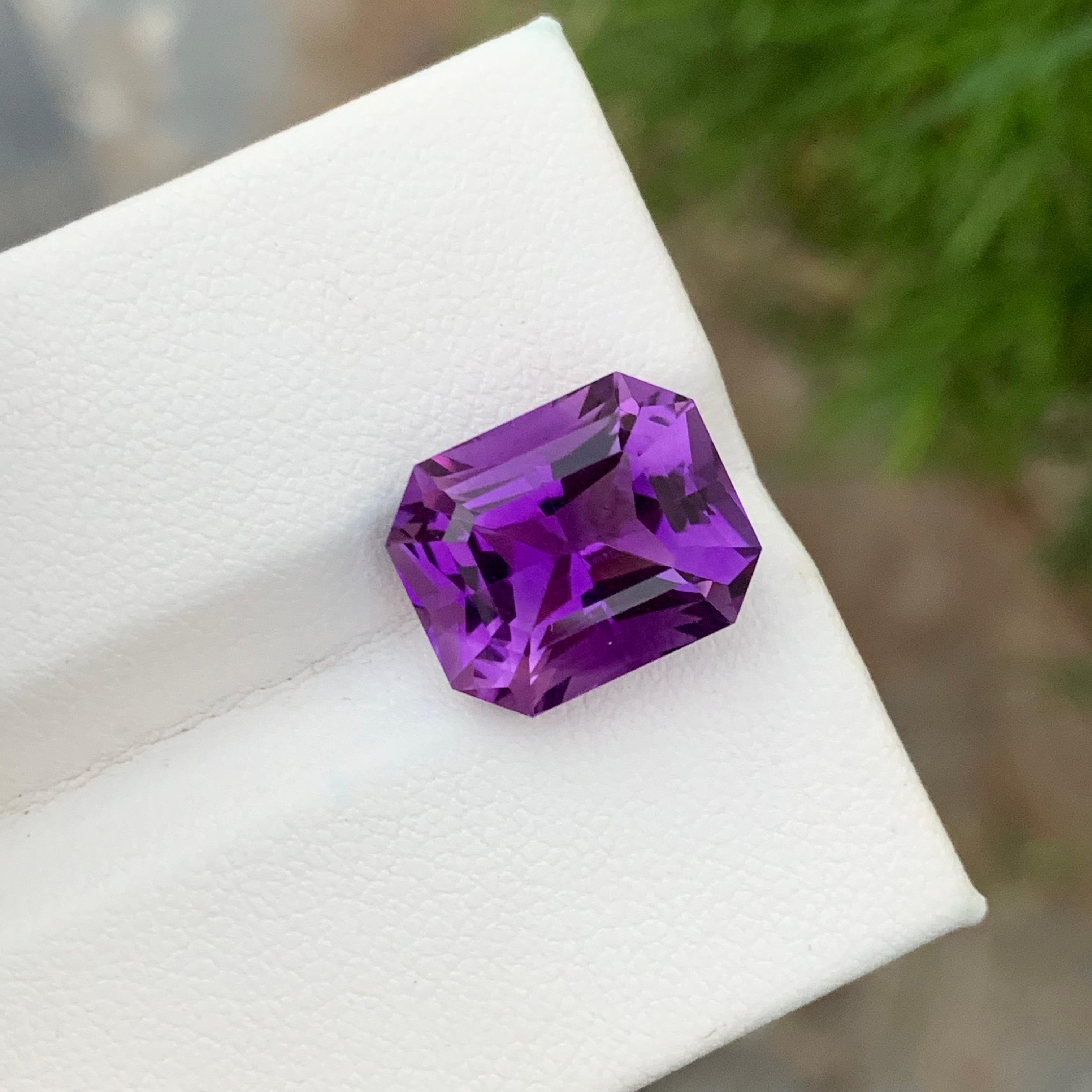 8.45 Carats Natural Loose Purple Amethyst Gemstone For Jewelry Making  5