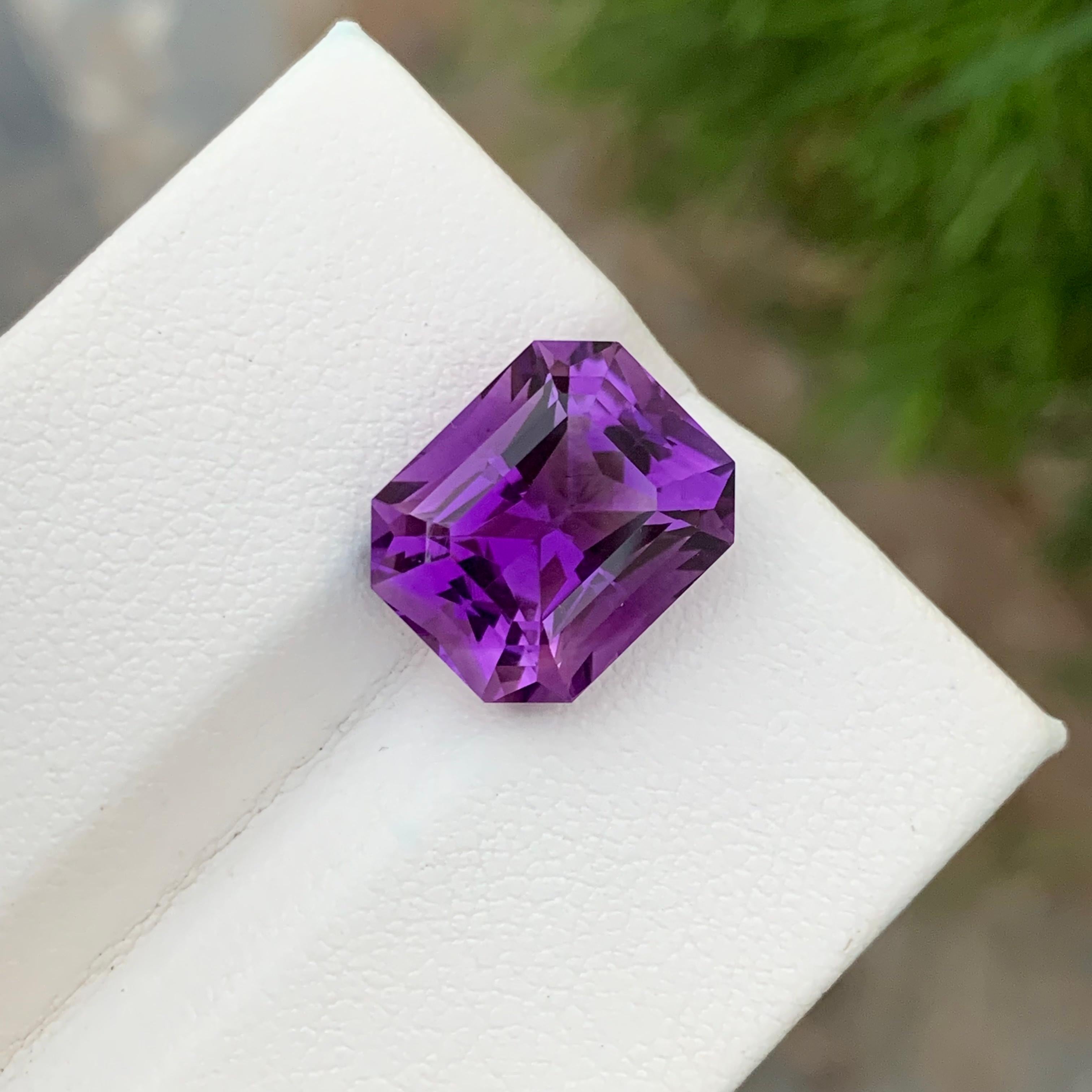 8.45 Carats Natural Loose Purple Amethyst Gemstone For Jewelry Making  6