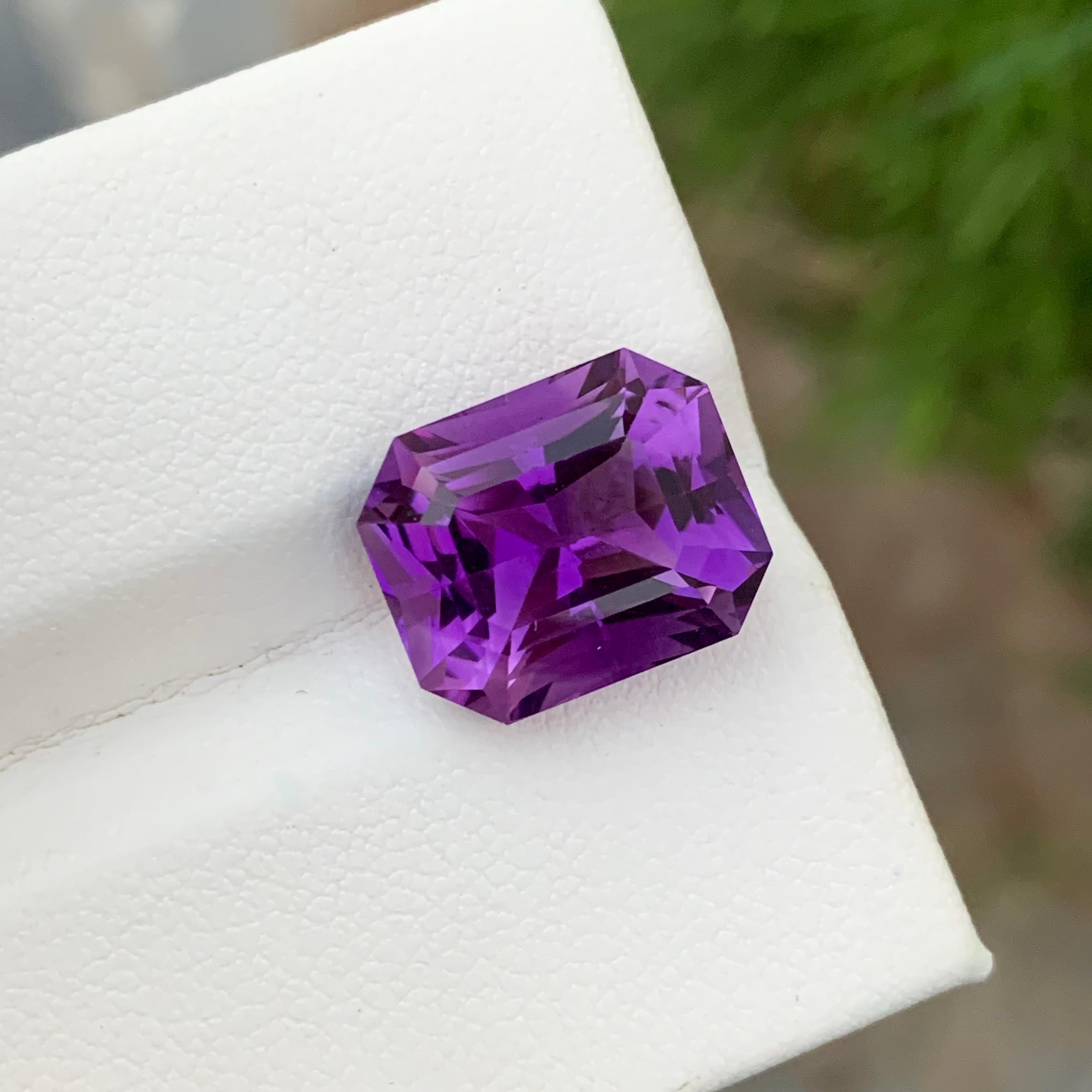 8.45 Carats Natural Loose Purple Amethyst Gemstone For Jewelry Making  7