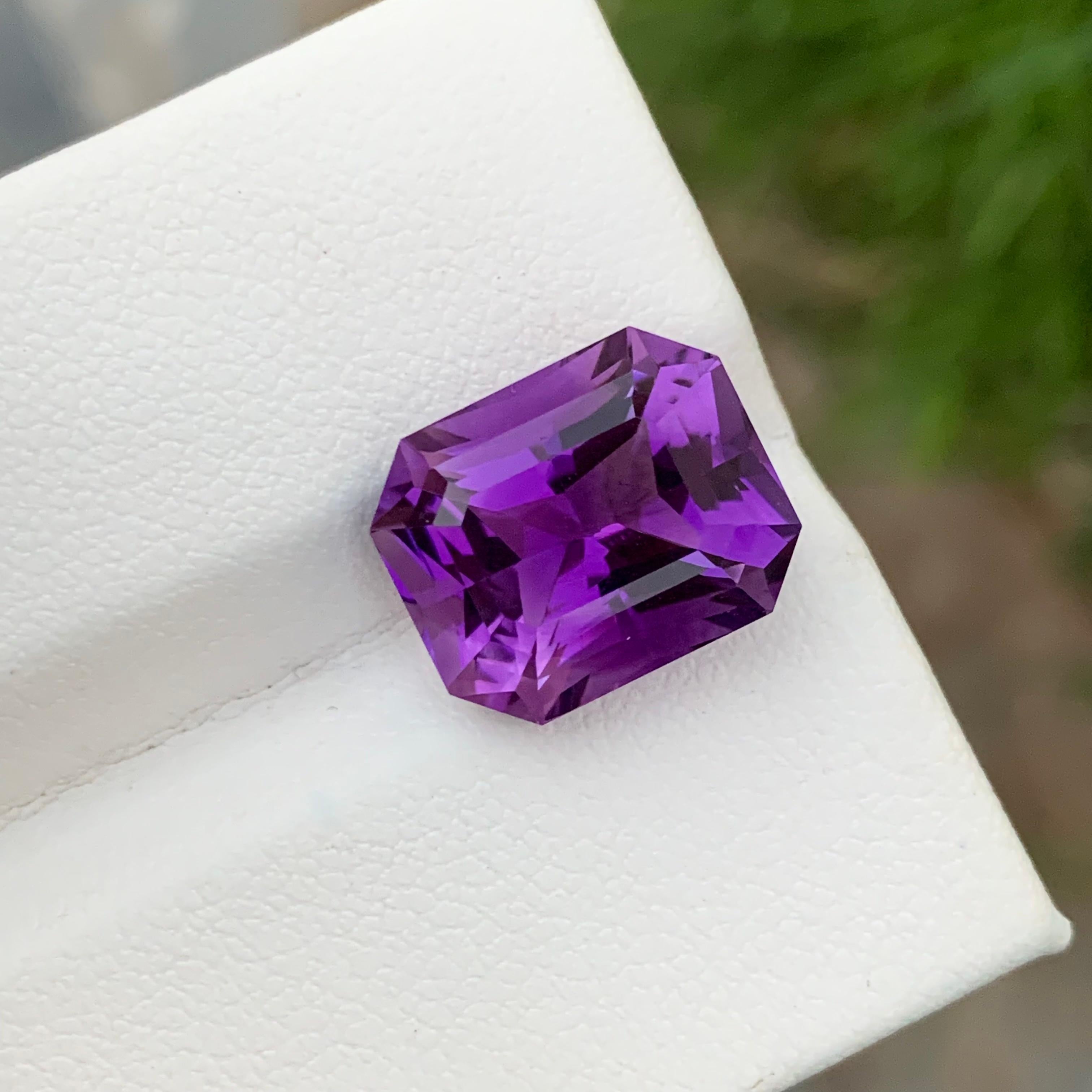 8.45 Carats Natural Loose Purple Amethyst Gemstone For Jewelry Making  3