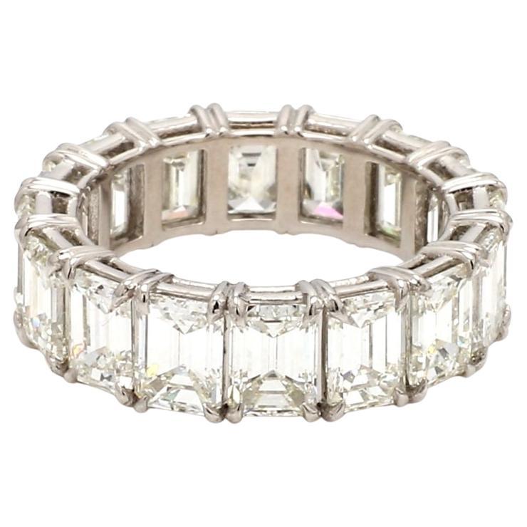Alianza de diamantes talla esmeralda 8,45 ctw