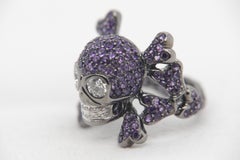 8.46 Carat Amethyst and 0.96 Carat Diamond Ring in 18 Karat Gold
