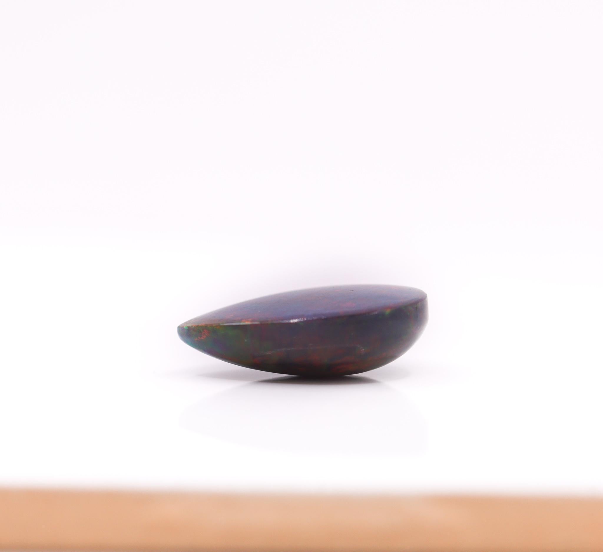 Opale nero da 8,46 carati sciolto a forma di pera 21x14 mm in vendita 3