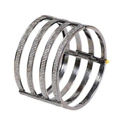 Bracciale tennis a quattro linee con diamante da 8,47 carati in stile vittoriano