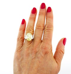 8.47 Carat Fancy Yellow Diamond GIA Platinum Ring Solitaire