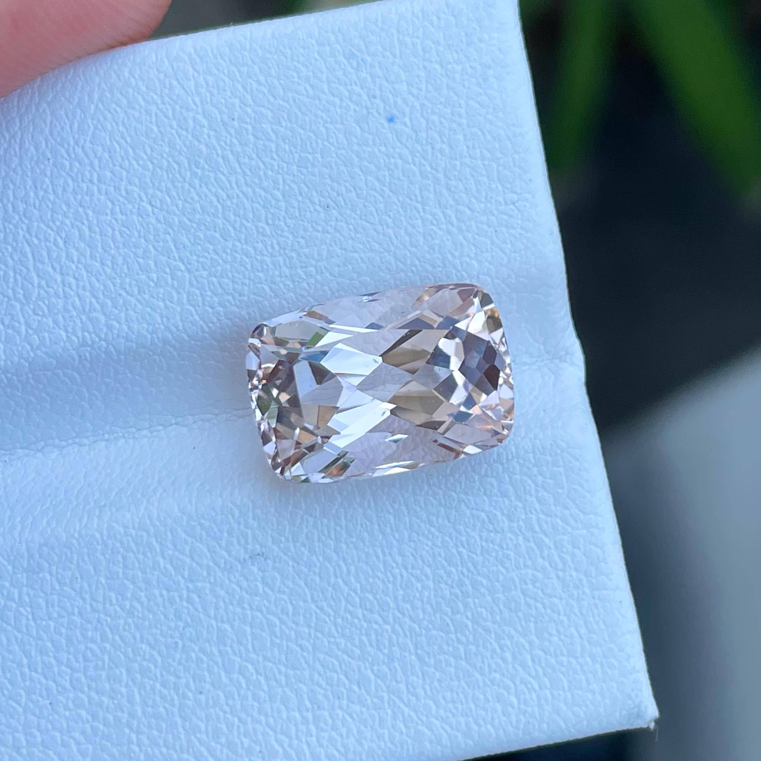 Fantastica gemma naturale di morganite sfusa 8,48 carati in vendita 2