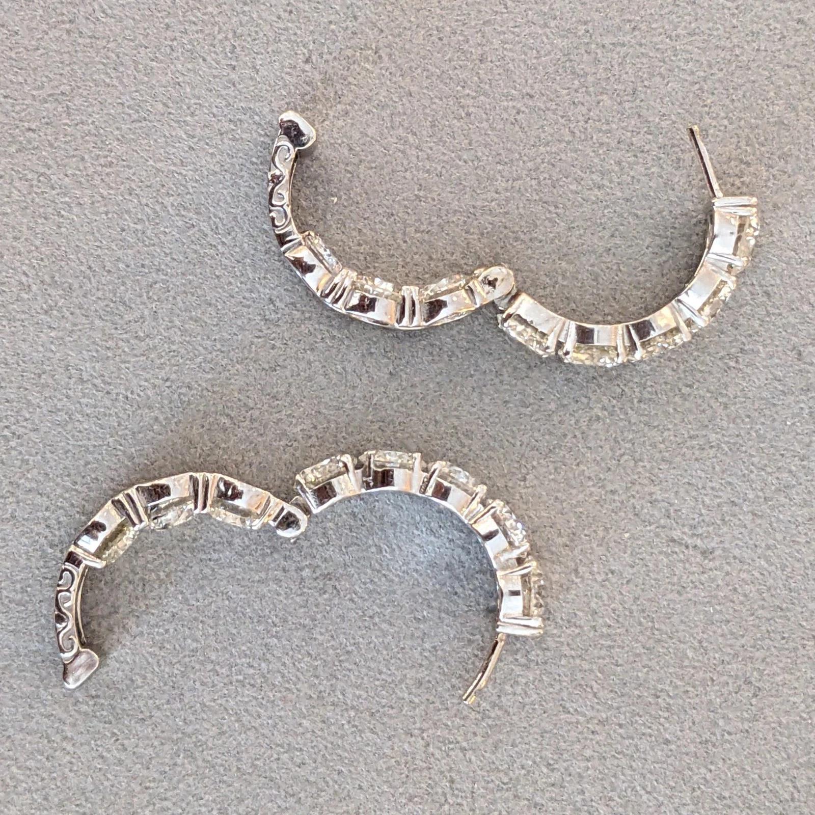 8,48 cttw natürliche runde Diamant-Ohrringe in 14k Weißgold im Angebot 2