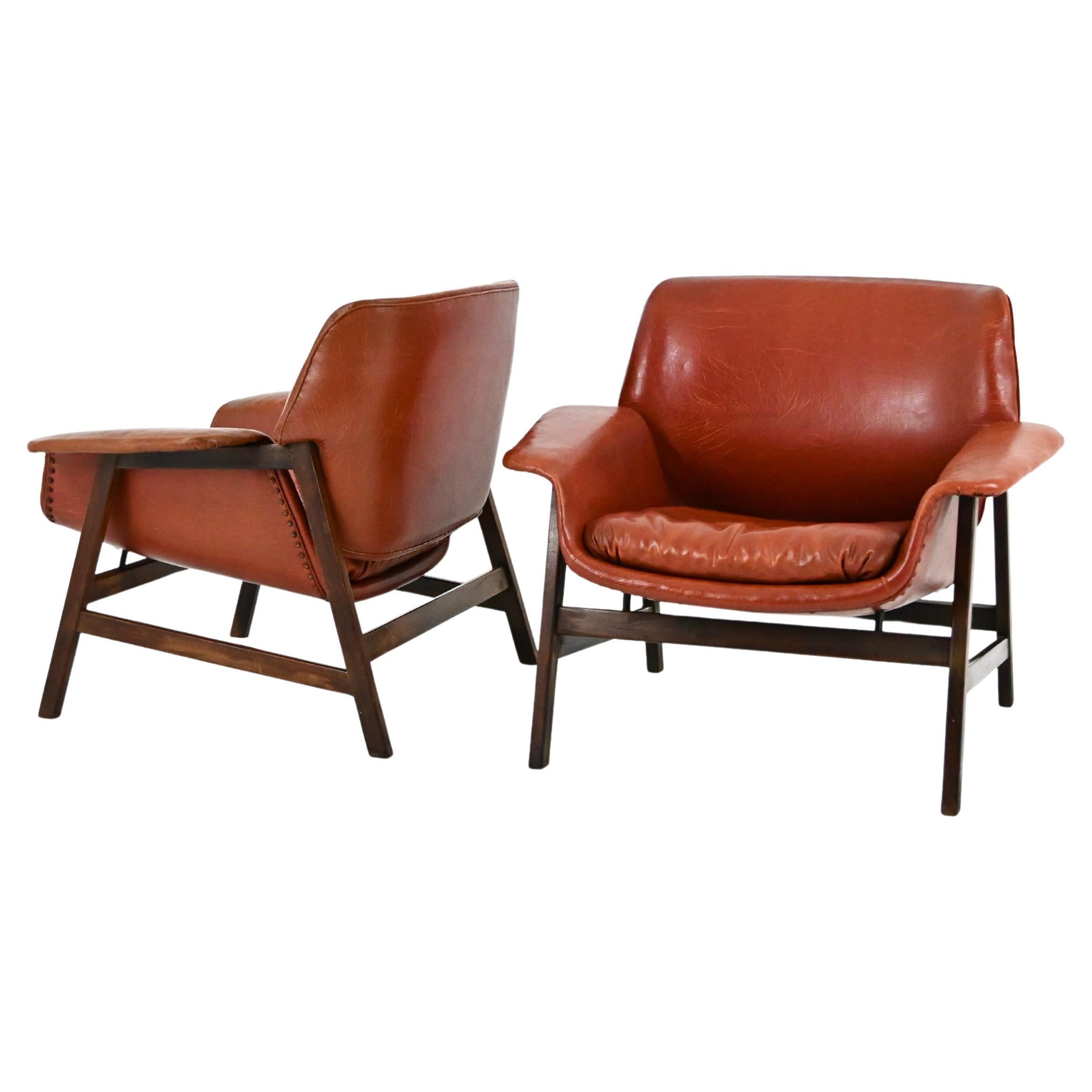 Poltrone "849" di Gianfranco Frattini per Cassina, anni '50, set di 2 in vendita