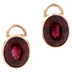 Garnet Clip-on Earrings