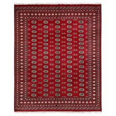 8'4"x10' Red Princess Bokara Wool Hand Knotted Oriental Rug