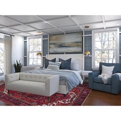 8'4"x11' Scheune Rot Klarer, sauberer, Stammesgewebe Vintage Persischer Heriz Handgeknüpfter Wollteppich