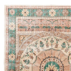 8.4x12 Ft Unusual Vintage Hand Knotted European Rug. French Design Wool Carpet