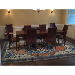 8'4"x12'6" Red Antique Serapi Hand Knotted Pure Wool Even Wear Oriental Rug