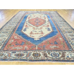 8'4"x14' Red Antique Farsian Bakshaish Gallery Size Hand Knotted Wool Rug
