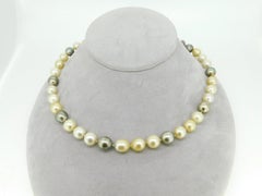 Tahitian South Sea Multi Color Pearl Necklace '#J4414'