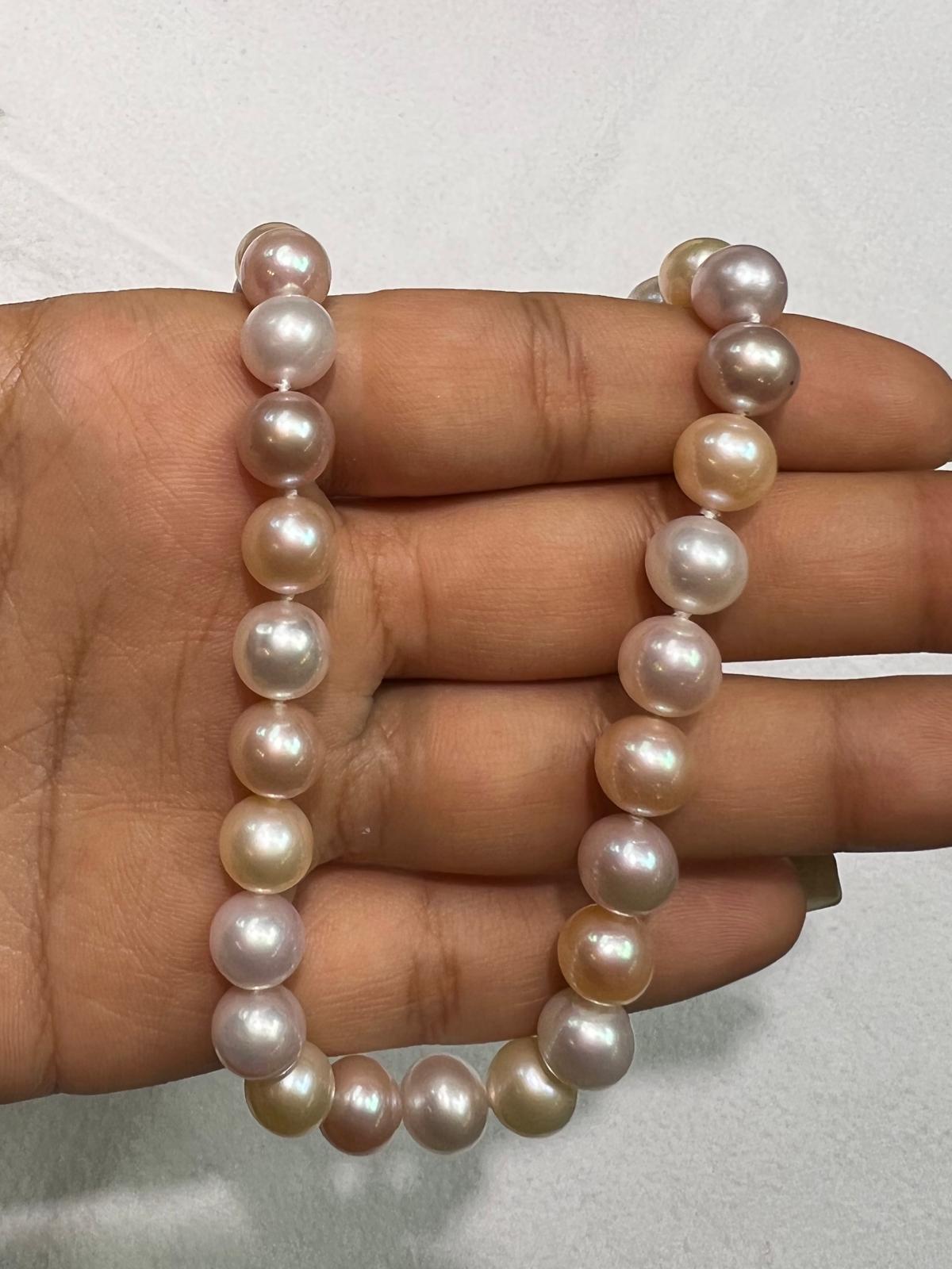Australische mehrfarbige Perle mit Verschluss aus 14 Karat Gelbgold im Angebot 1
