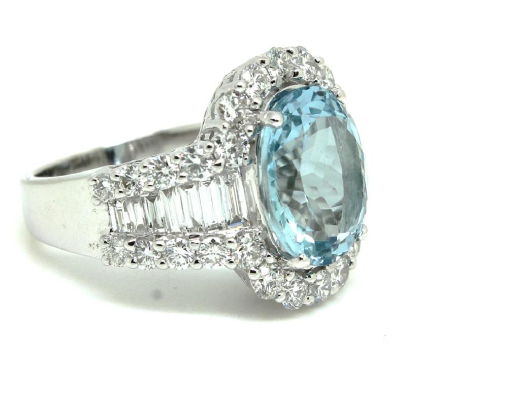 3 carat aquamarine ring