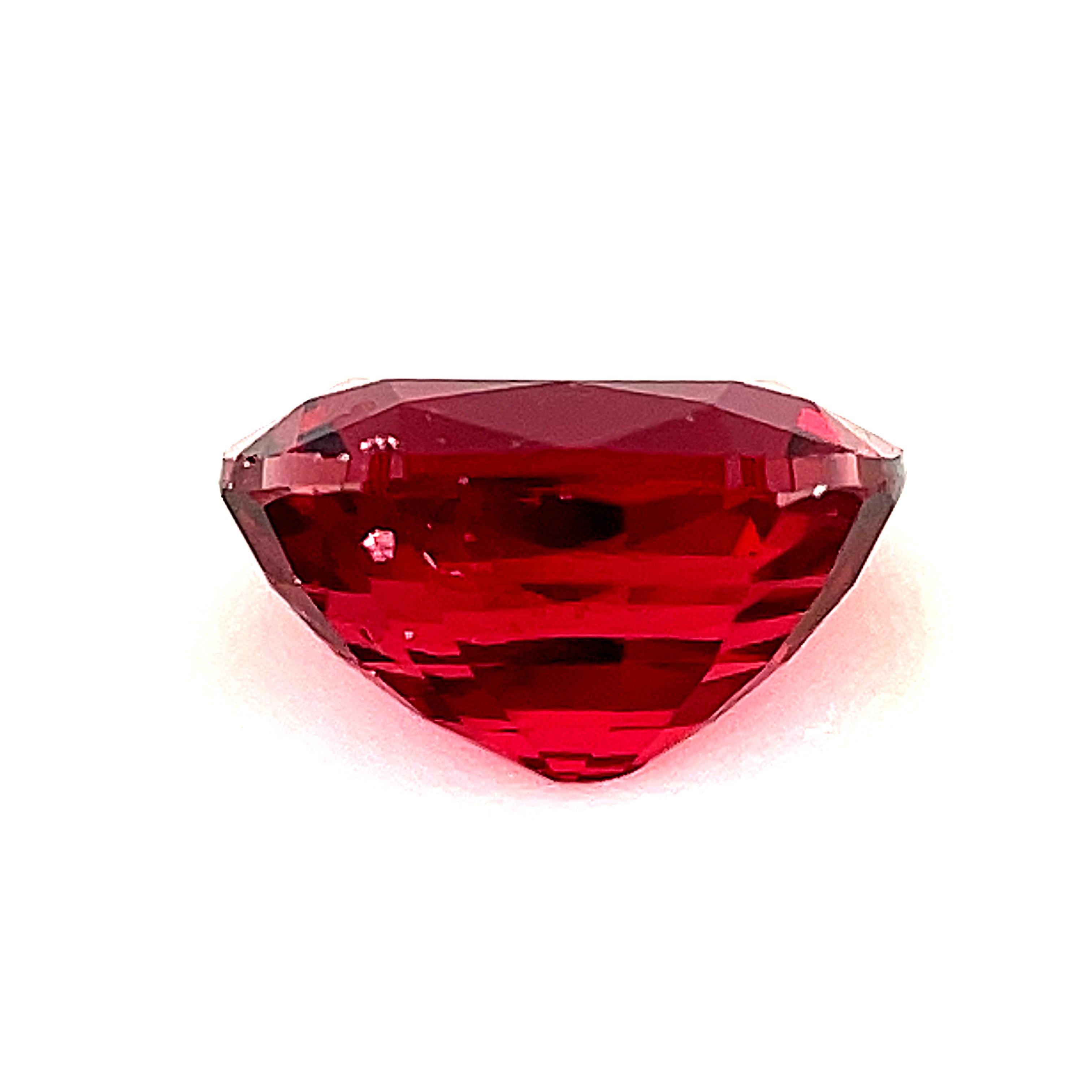 .85 Carat Cushion Cut Unset Loose Unmounted Red Spinel Gemstone For Sale 1