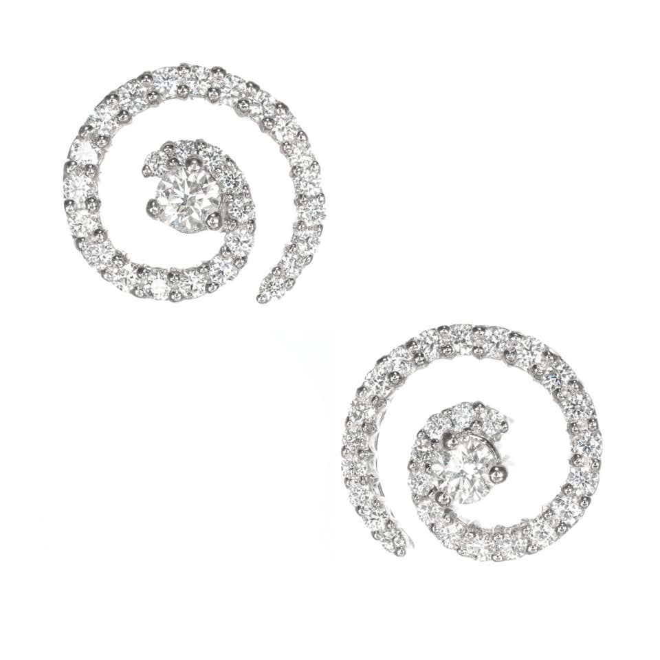 Gold swirl earrings Clearance